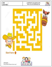 anaokulları için Labirent Bulmaca